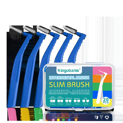 20Pcs Interdental Brush for Dental Orthodontics Clean between Teeth Cleaning Tools Soft Mini Brush with Dust Cover